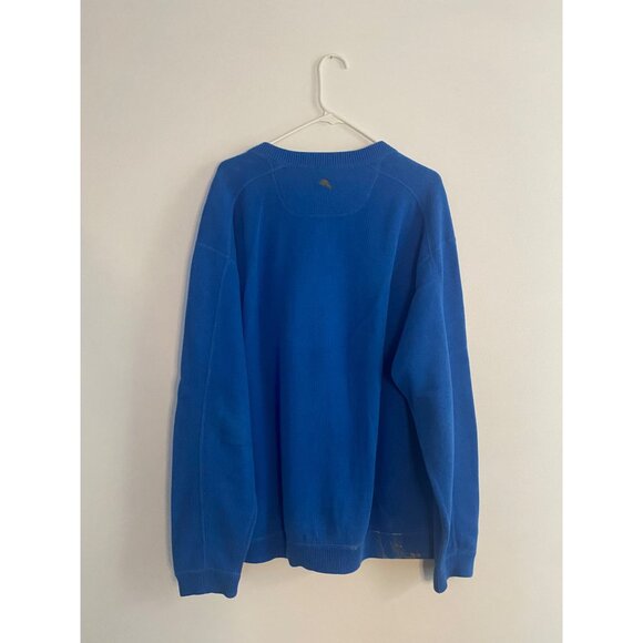 Tommy Bahama Mens Reversible Blue & Green 100% Cotton Pullover Sweater XL - Picture 4 of 8
